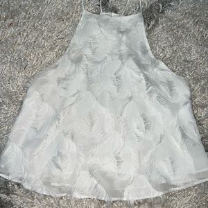 Mango white feather blouse